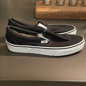 Vans Premium Slip-On Sneakers in canvas black
